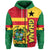 Ghana Football Flag Color Mixed Kente Pattern Hoodie - Wonder Print Shop