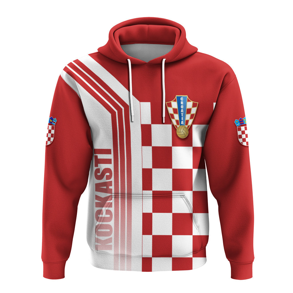 Custom Croatia Football 2022 Hoodie Kockasti - Wonder Print Shop