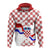 Croatia Hoodie Checkerboard Grunge Style - Wonder Print Shop