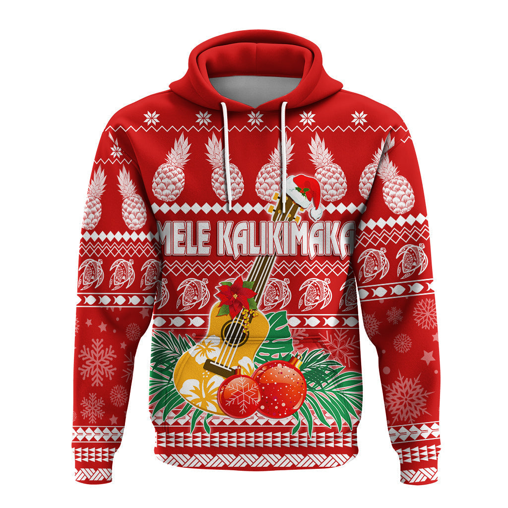 Hawaii Christmas Hoodie Mele Kalikimaka Ukulele - Wonder Print Shop