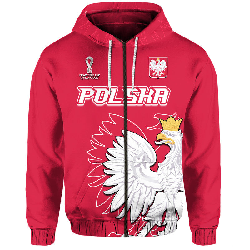 Custom Poland Football Coat of Arms No1 Hoodie - Wonder Print Shop
