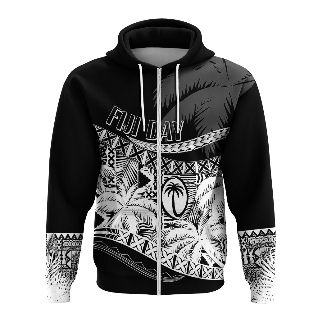 Custom Fiji Day Hoodie Flying Fijians Masi Kesa Style - Black - Wonder Print Shop