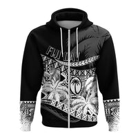 Custom Fiji Day Hoodie Flying Fijians Masi Kesa Style - Black - Wonder Print Shop