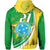 Custom Brazil Football Hoodie Coat Of Arms Canarinha Champions Football 2022 - Wonder Print Shop