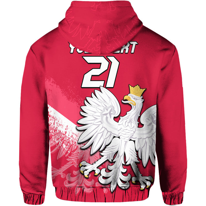 Custom Poland Football Coat of Arms No2 Hoodie - Wonder Print Shop