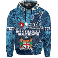 Custom 52nd Anniversary Fiji Hoodie Siga Ni Bula Galala Marautaki O Viti - Wonder Print Shop