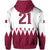 Custom Qatar WC 2022 Flag Style Hoodie The Maroon Football Player - Wonder Print Shop