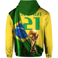 Custom Brazil Hoodie Football Champions WC 2022 - Wonder Print Shop