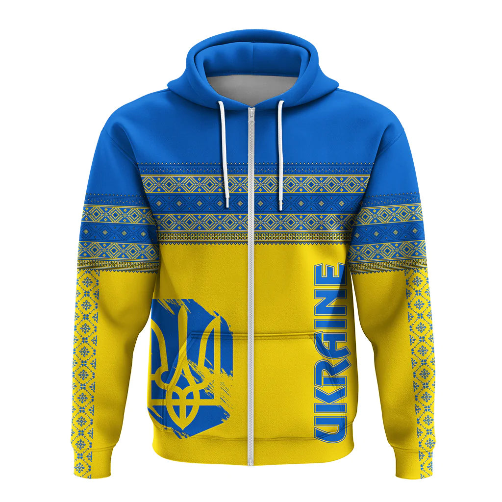 Ukraine Unity Day Hoodie Folk Style - Wonder Print Shop