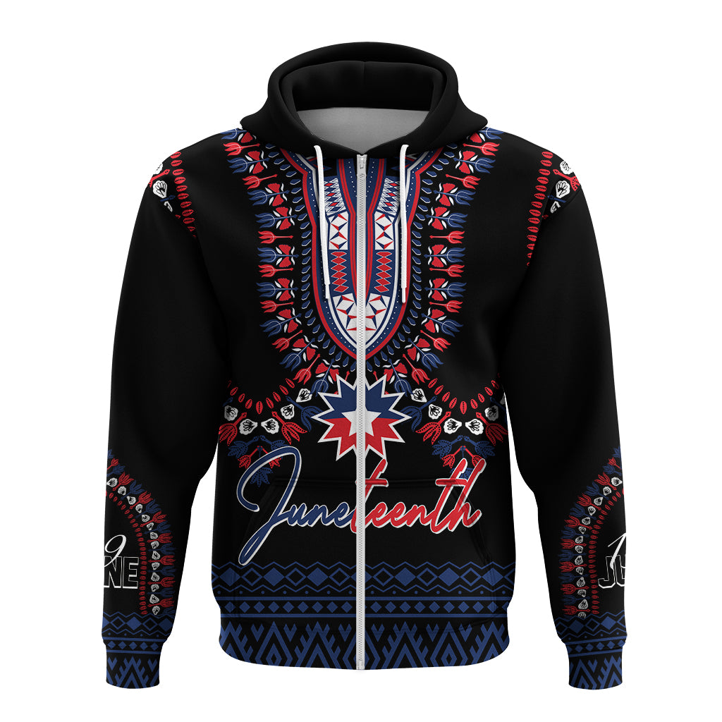 Juneteenth Dashiki Personalised Hoodie Freedom United - Wonder Print Shop