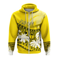 Custom Fiji Day Hoodie Flying Fijians Masi Kesa Style - Gold - Wonder Print Shop
