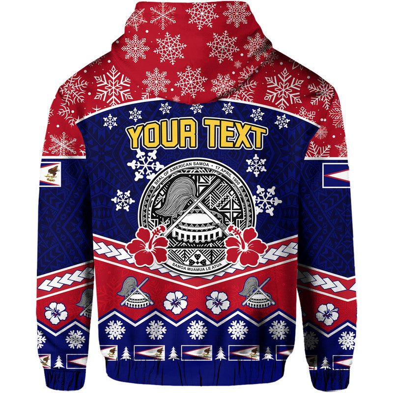Custom American Samoa Tribal Polynesian Christmas Vibe Hoodie - Wonder Print Shop
