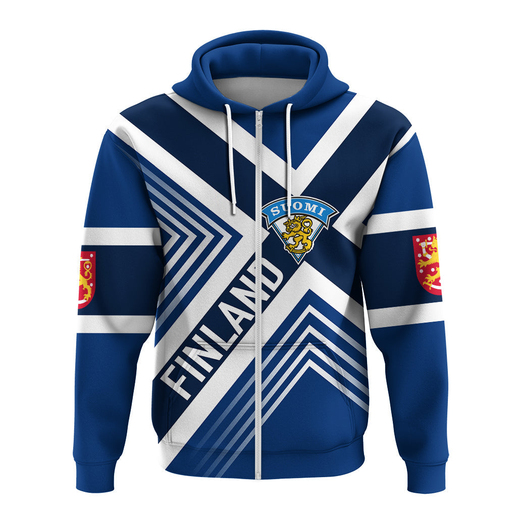 Custom Finland Ice Hockey World Championships Suomi Hoodie - Blue Version - Wonder Print Shop