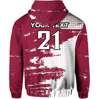 Custom Qatar Football WC 2022 Hoodie The Maroon Flag Style - Wonder Print Shop