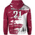 Custom Qatar Football WC 2022 Hoodie The Maroon Flag Style - Wonder Print Shop