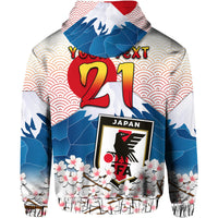 Custom Japan Football Mount Fuji Sakura SunseHoodie - Wonder Print Shop