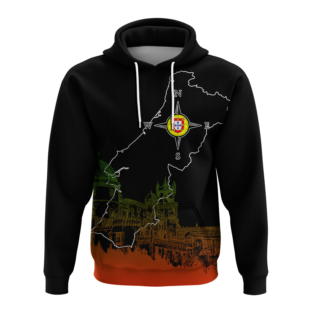 Custom Portugal Pena Palace Sketch ArHoodie Portuguese Map - Wonder Print Shop