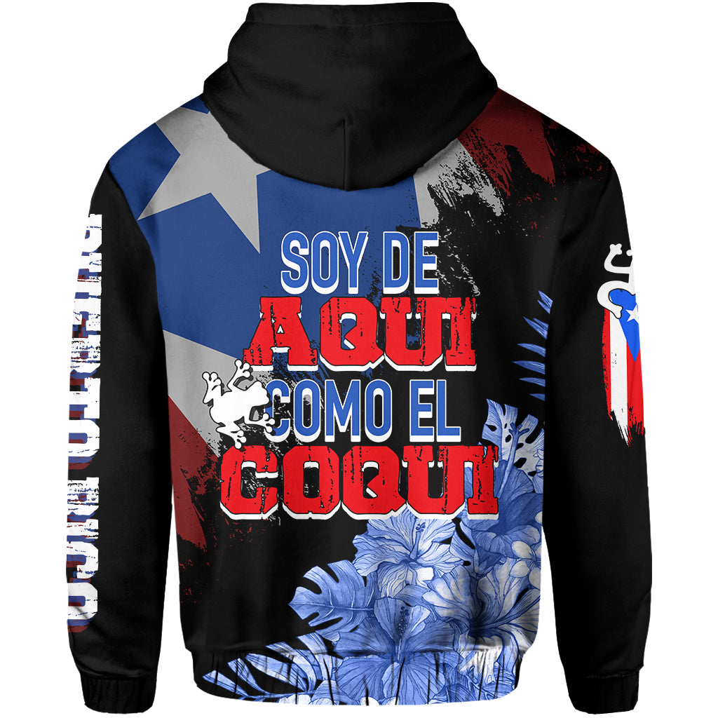 Puerto Rico Hoodie Soy De Aqui Como El Coqui - Wonder Print Shop