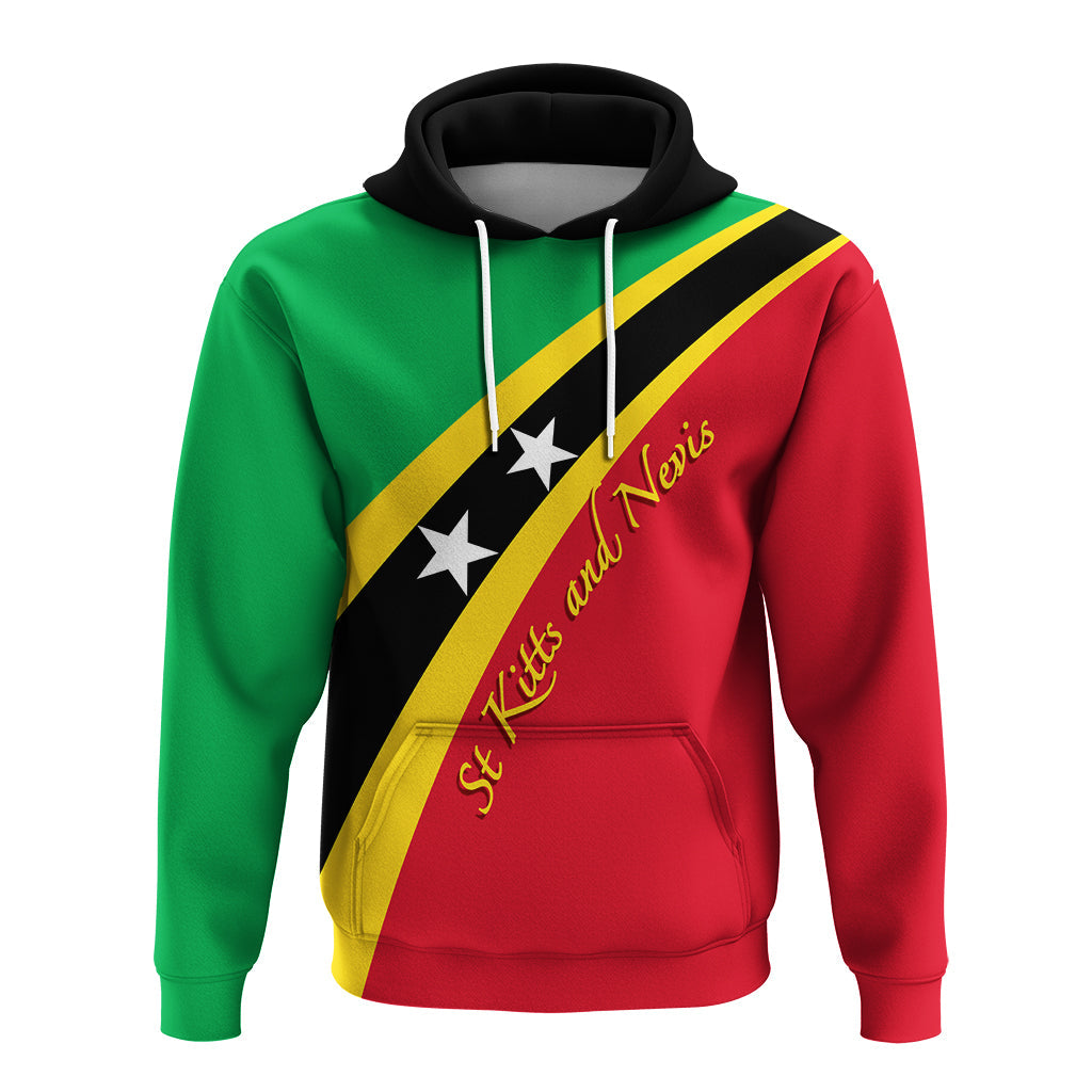 Saint Kitts and Nevis Custom Hoodie SKN Flag Simple Style - Wonder Print Shop