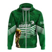 Custom Saudi Arabia Football 2022 Hoodie Green Falcons - Wonder Print Shop