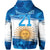 Custom Argentina Sol de Mayo La Albiceleste Flag Style Hoodie Blue - Wonder Print Shop