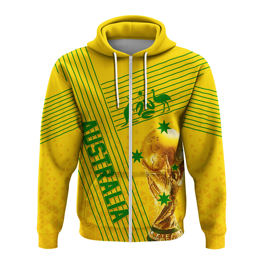 Personalised Australia Soccer WC 2022 Hoodie Socceroos Sporty Style - Wonder Print Shop