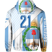 Custom Argentina Champions Football 2022 Hoodie La Albiceleste Sol de Mayo - Wonder Print Shop