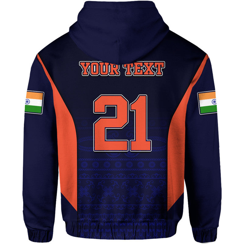 Custom India National Cricket Team Hoodie Men In Blue Sports Style - Wonder Print Shop