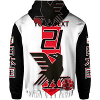 Custom Japan Football Hoodie The Yatagarasu Holding A Red Ball - Wonder Print Shop