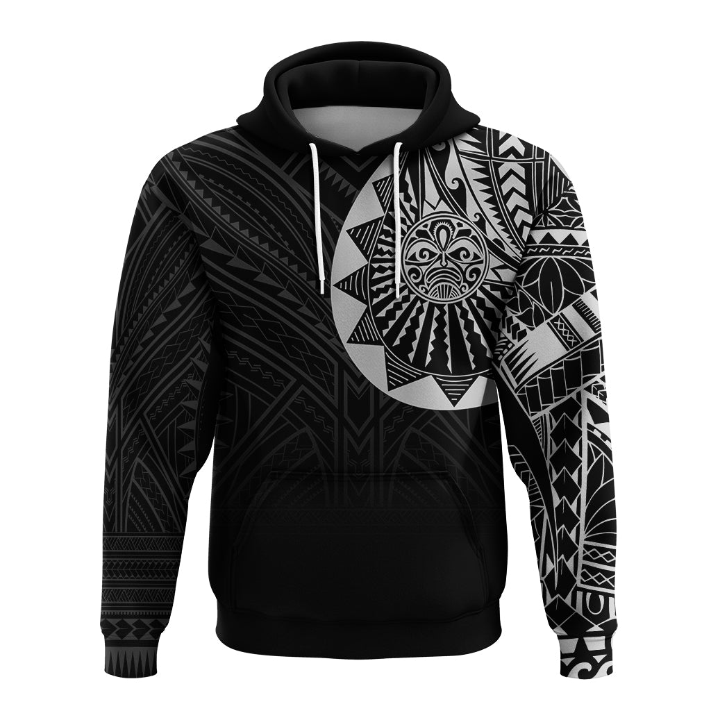 Polynesian Full Sleeve Tattoo Hoodie Silver Vibes - Wonder Print Shop
