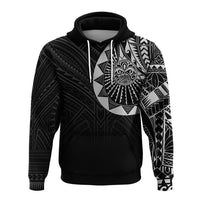 Polynesian Full Sleeve Tattoo Hoodie Silver Vibes - Wonder Print Shop