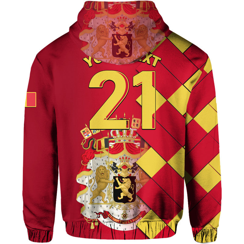 Custom Belgium Football Hoodie Great Champions with Coat of Arms - Wonder Print Shop