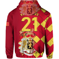 Custom Belgium Football Hoodie Great Champions with Coat of Arms - Wonder Print Shop
