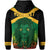 Jamaica Personalised Hoodie Rastafari Lion Mix Kente - Wonder Print Shop