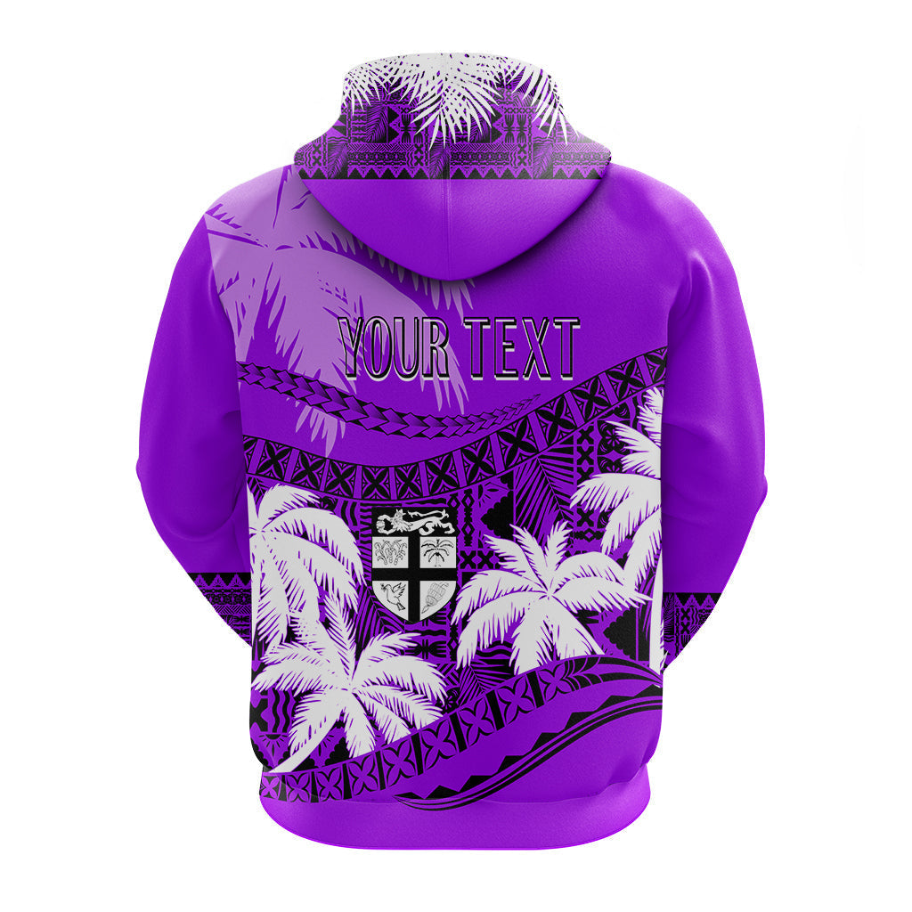 Custom Fiji Day Hoodie Flying Fijians Masi Kesa Style - Violet - Wonder Print Shop