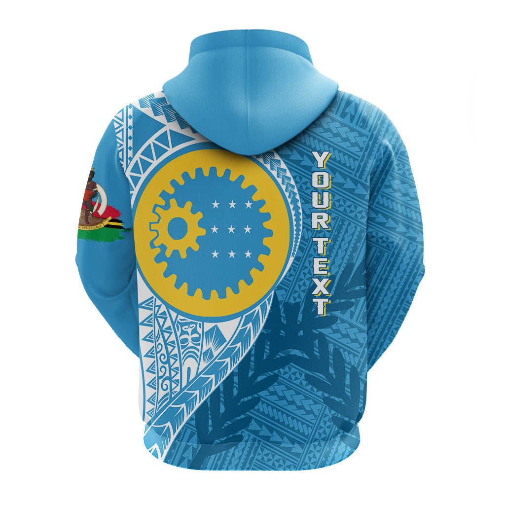 Custom Vanuatu Sanma Province Zip Up Hoodie Sanma Emblem - Wonder Print Shop