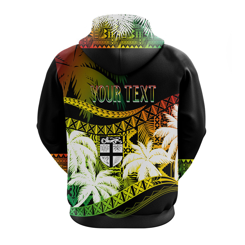 Custom Fiji Day Hoodie Flying Fijians Masi Kesa Style - Reggae - Wonder Print Shop