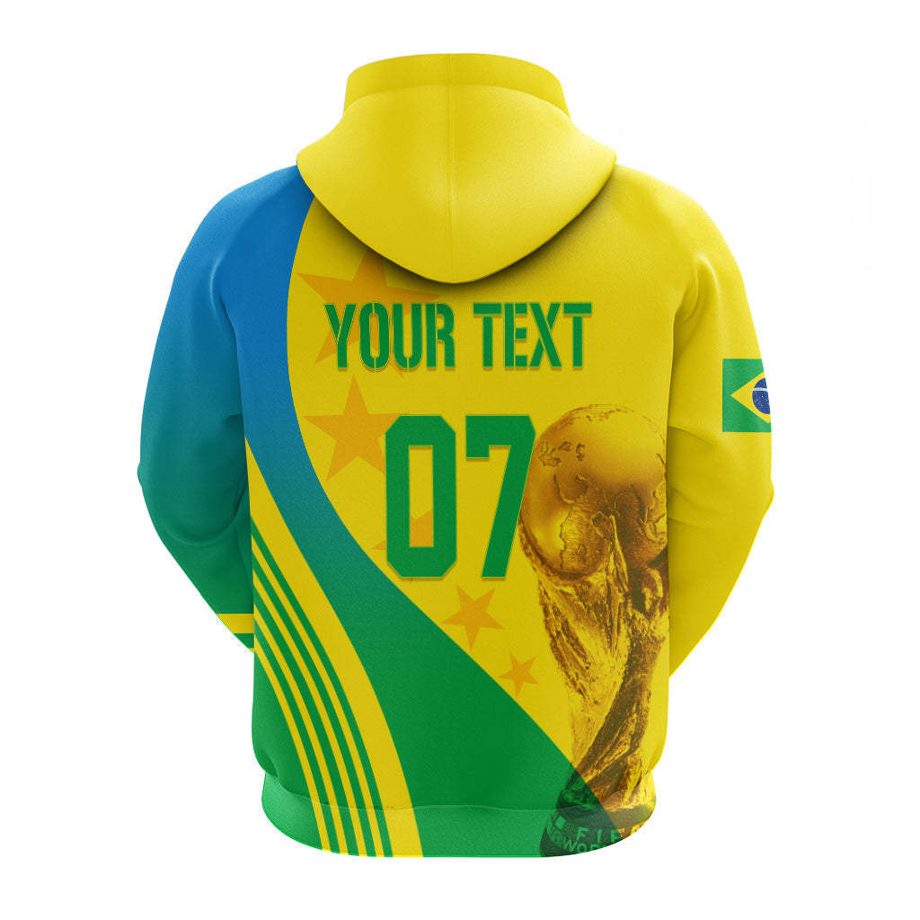 Custom Brazil Hoodie Football 2022 Pentacampe o - Wonder Print Shop