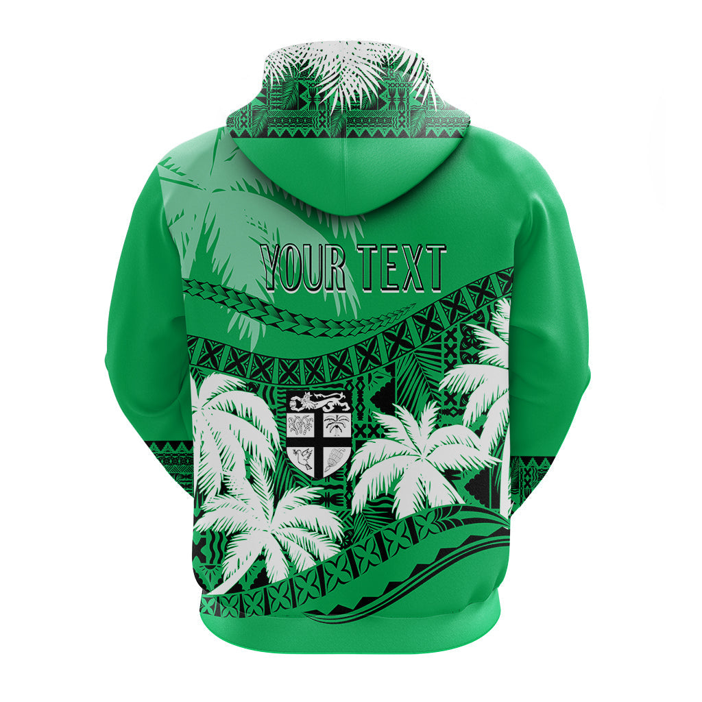 Custom Fiji Day Hoodie Flying Fijians Masi Kesa Style - Green - Wonder Print Shop