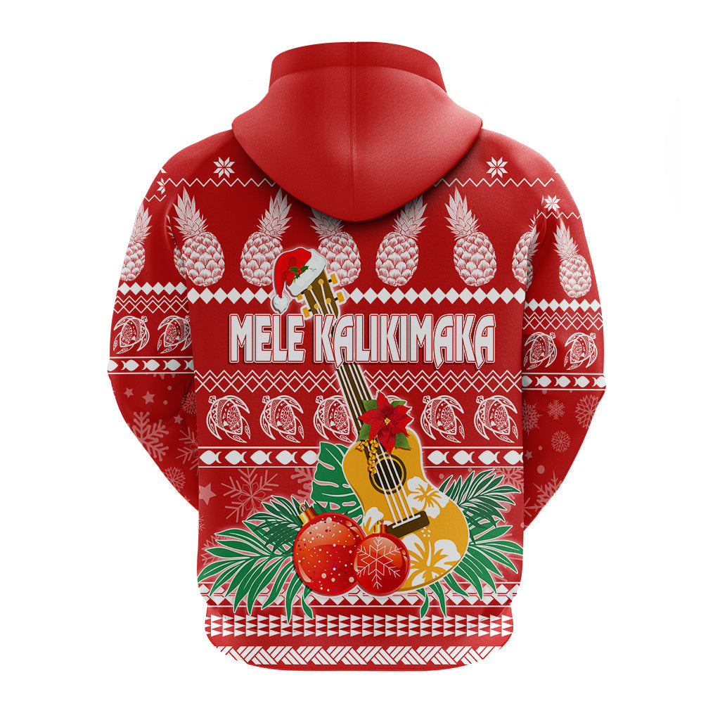 Hawaii Christmas Hoodie Mele Kalikimaka Ukulele - Wonder Print Shop
