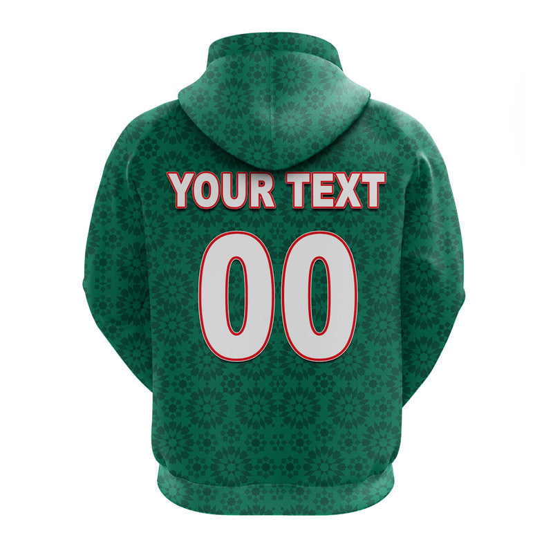 Custom Morocco Soccer Hoodie World Cup Champions Green Style LT6 - Wonder Print Shop