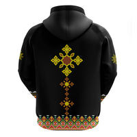 Ethiopia Cross Hoodie Geometric Ethnic - Wonder Print Shop