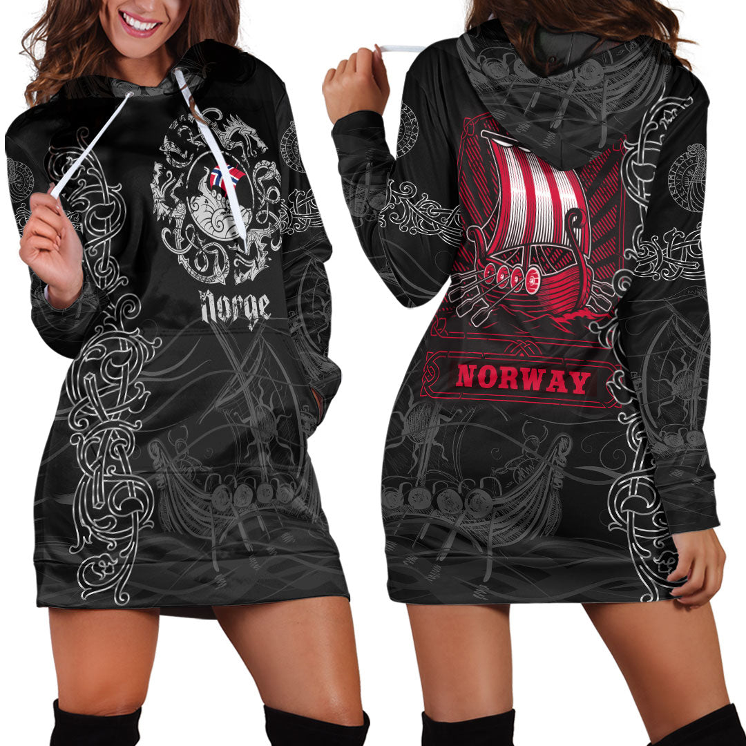 Viking Clothing Viking Drakkar Norway Warship Hoodie Dress RLT12 - Wonder Print Shop