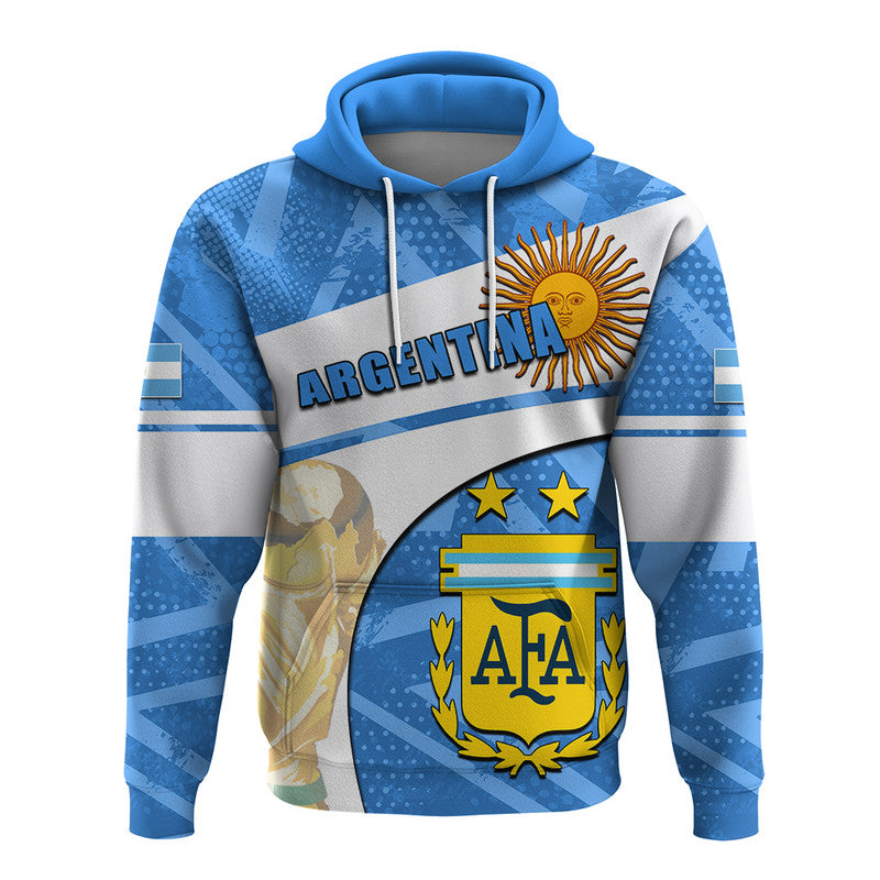 Custom Argentina Football 2022 Hoodie Basic Style LT6 - Wonder Print Shop