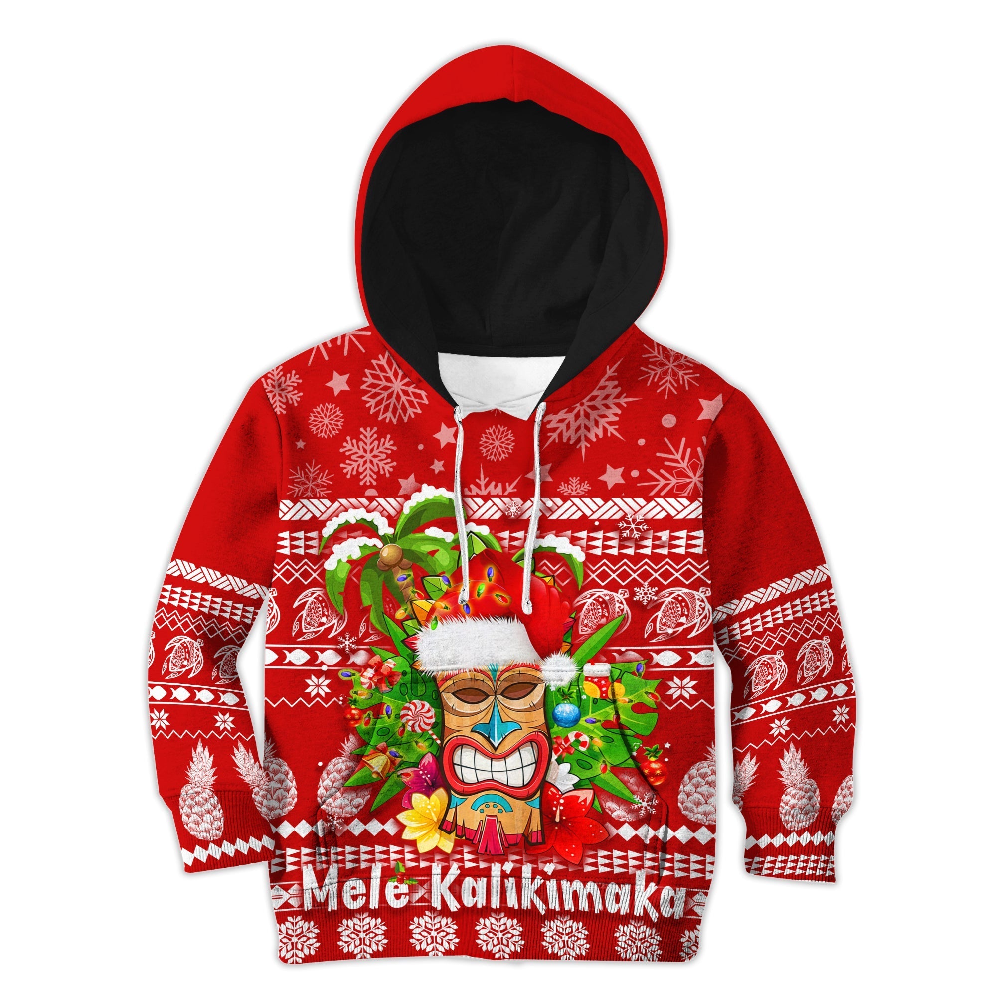 Hawaii Christmas Hoodie KID Mele Kalikimaka - Tiki - Wonder Print Shop