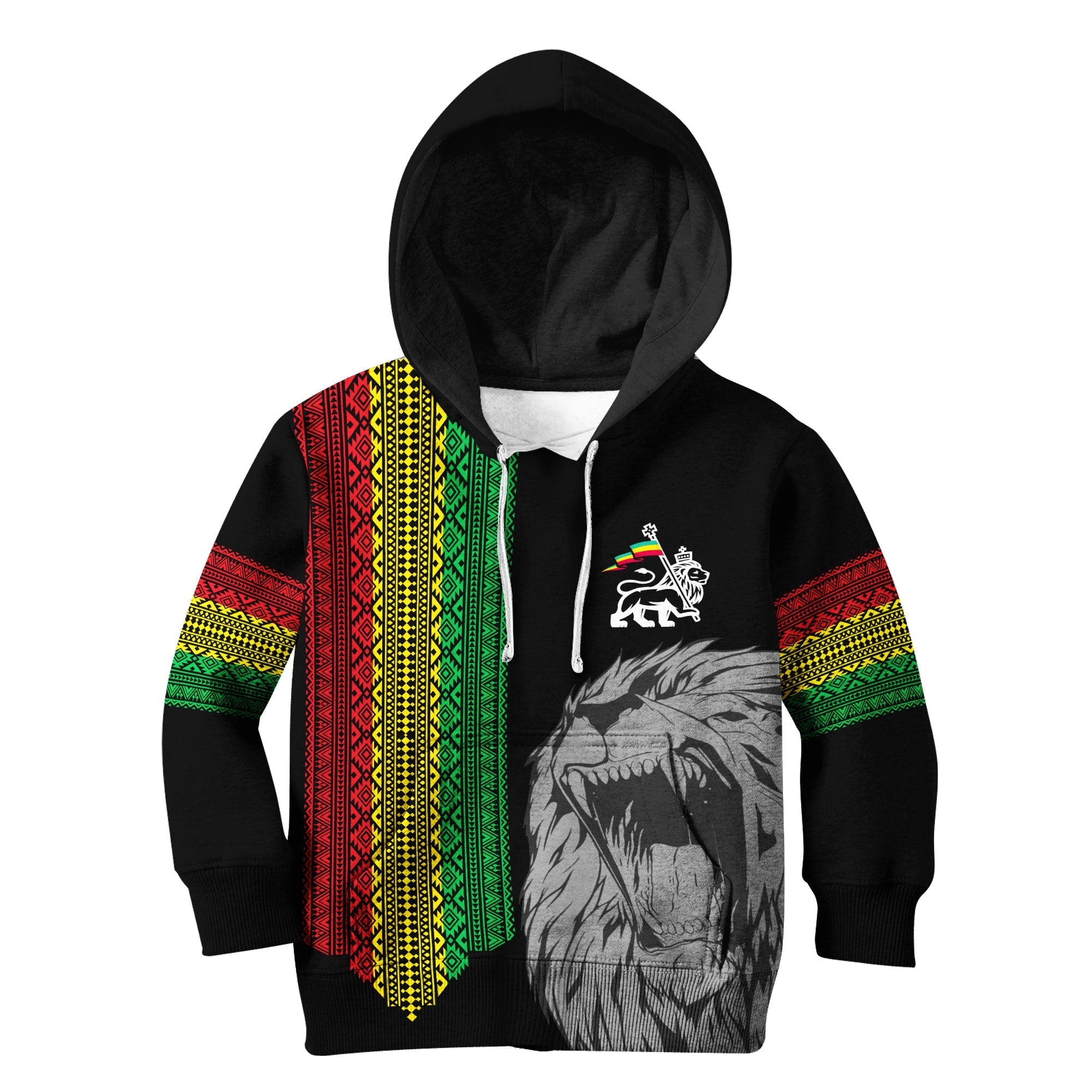 ethiopia-patriot-day-personalised-hoodie-kid-roaring-lion