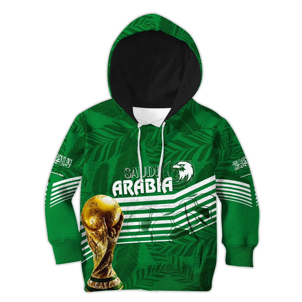 Personalised Saudi Arabia World Cup 2022 Hoodie KID Movies Icons - The Slayers - Wonder Print Shop