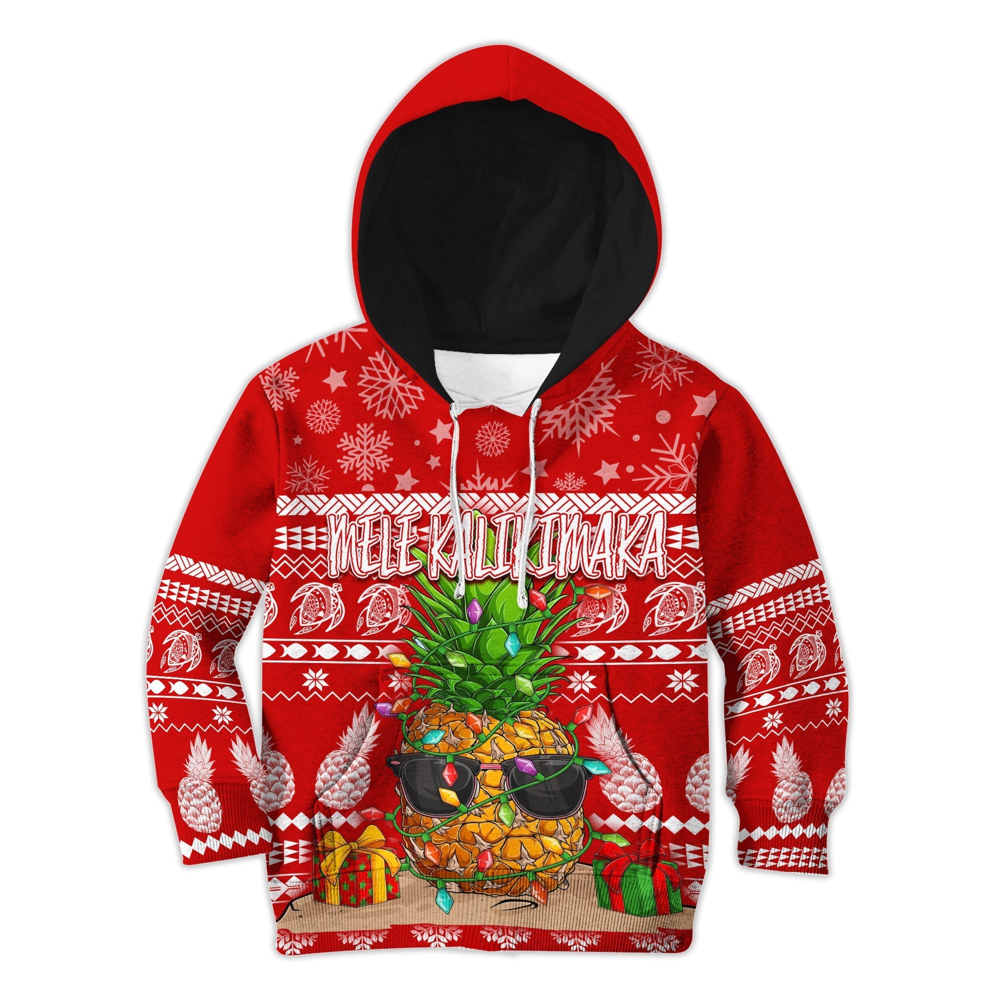 Hawaii Christmas Hoodie KID Mele Kalikimaka - Pineapple - Wonder Print Shop