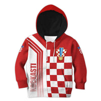 Personalised Croatia World Cup 2022 Hoodie KID Kockasti - Wonder Print Shop