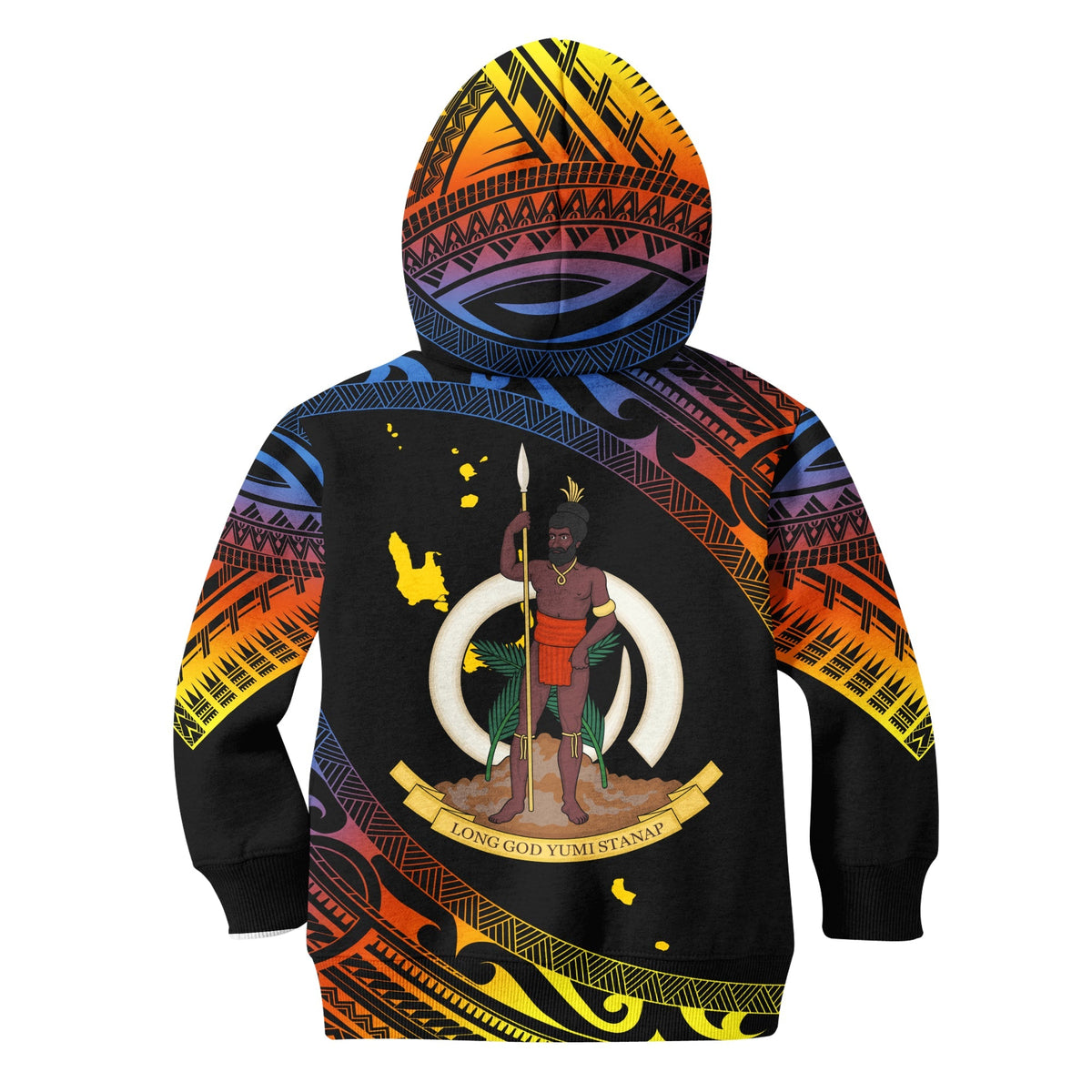 Vanuatu Proud To Be A Ni-Van - Polynesian Pattern KID Hoodie - Tafea Province - Wonder Print Shop